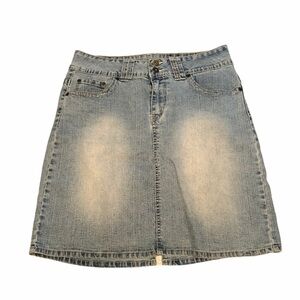 V.S.H. Light Wash Denim Mini Skirt